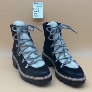 The Drop Women's Black Lace Up Boots